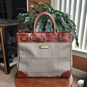 POLO RALPH LAUREN Glen Plaid Tote Bag British Tan, Multi